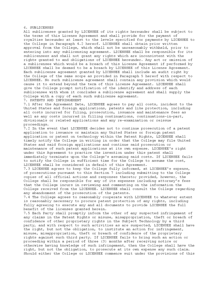 Exclusive license agreement template in Word and Pdf formats page 4 of 8 Exclusive license agreement template in Word and Pdf formats page 4 of 8