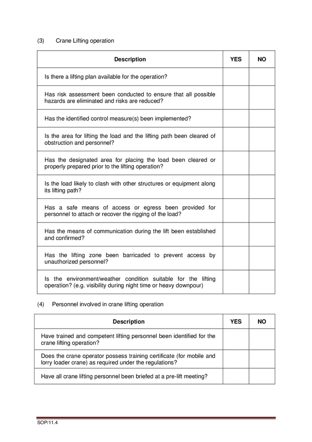 Crane Lifting Operation Plan Template In Word And Pdf Formats Page 4 Of 4