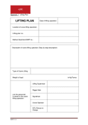 Crane lifting operation plan template page 1 preview