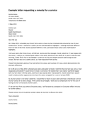 Example letter requesting a remedy for a service (Australia) page 1 preview