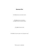 Short business plan template page 1 preview