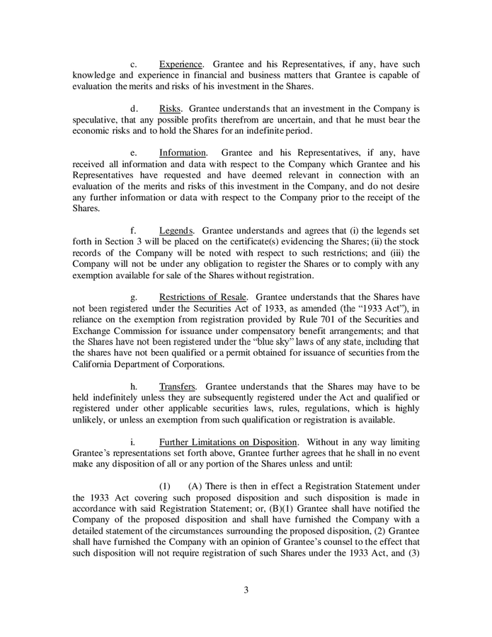 Stock bonus agreement (California corporation) in Word and Pdf formats