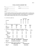 Physical capacities assessment form page 1 preview