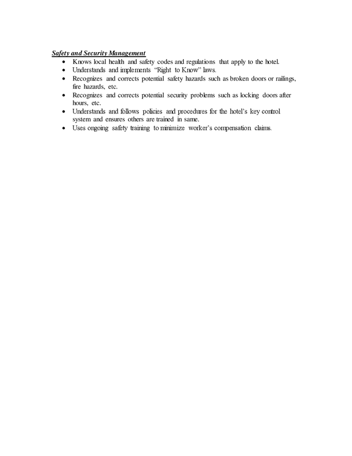 General Manager Job Description In Word And Pdf Formats Page 3 Of 3