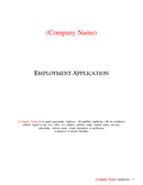 Application for employement sample page 1 preview