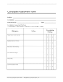 Candidate assessment form page 1 preview