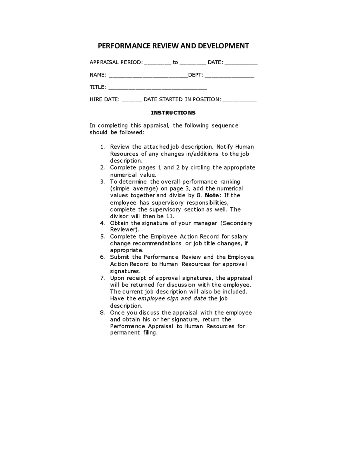 Performance Review And Development Template In Word And Pdf Formats performance-review-and-development-template-in-word-and-pdf-formats