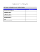 Fundraising plan template page 1 preview