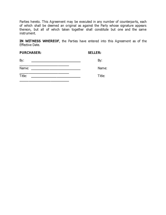 Patent purchase agreement in Word and Pdf formats - page 6 of 8