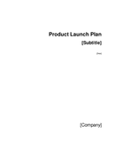 Product launch plan page 1 preview