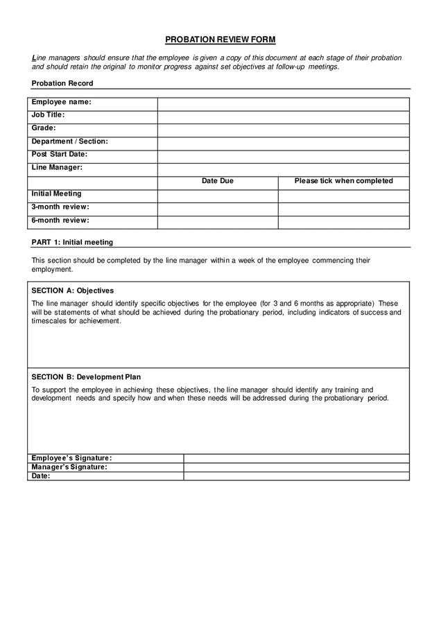 Employee Review Form - download free documents for PDF, Word and Excel