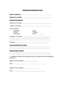 Discipline documentation form page 1 preview