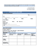 Application for employment page 1 preview