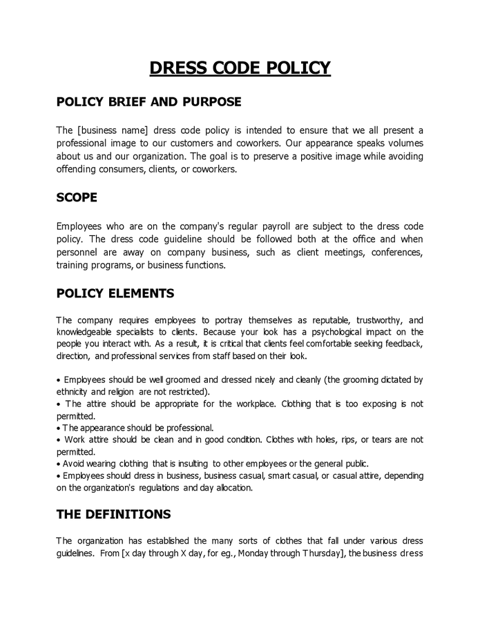 Employee Policies Download Free Documents For PDF Word And Excel