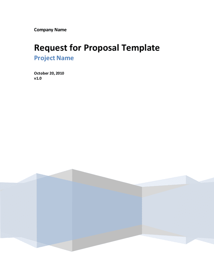 Request For Proposal (RFP) Template In Word And Pdf Formats