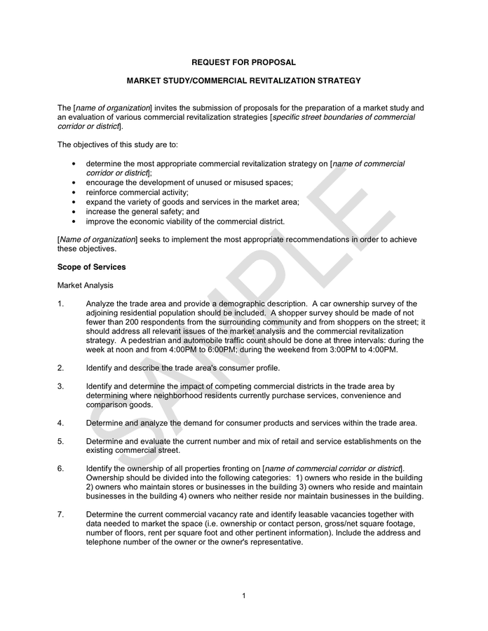 Request for proposal page 2