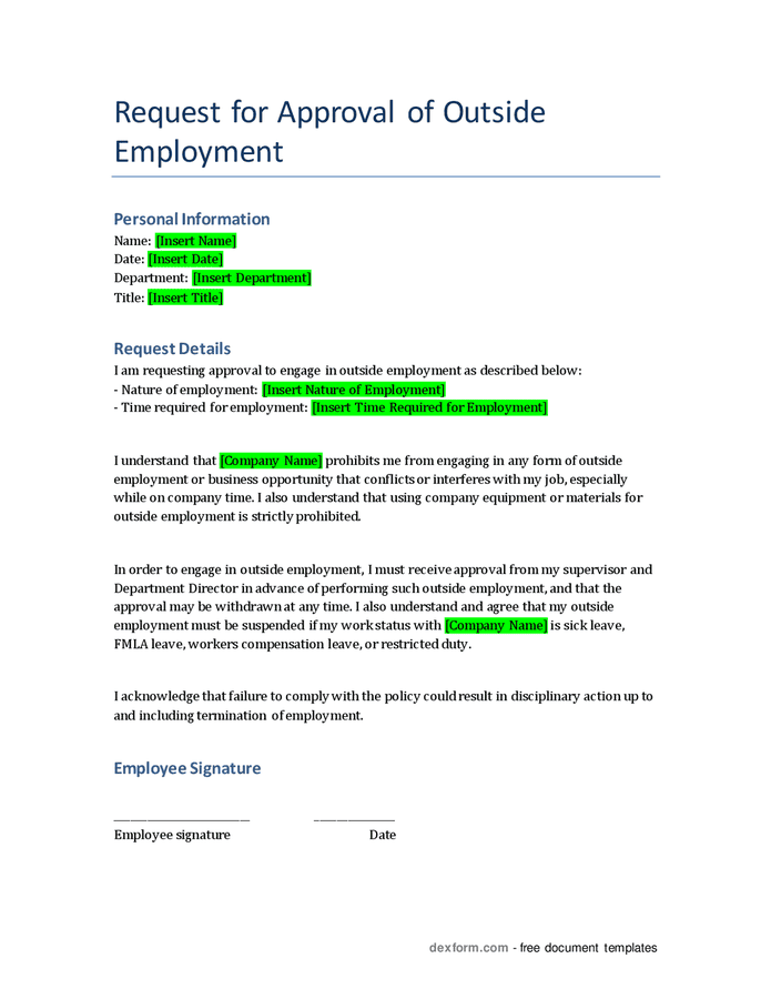 request-for-approval-of-outside-employment-in-word-and-pdf-formats