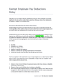 Exempt employee pay deductions policy in Word and Pdf formats