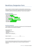 Beneficiary designation form page 1 preview