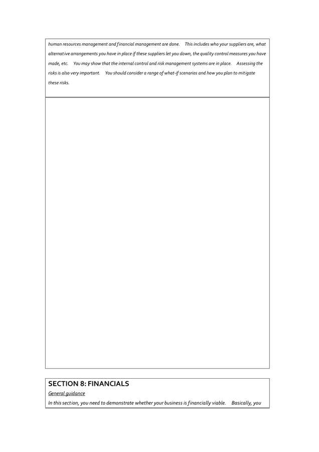 Startup business plan template pdf image