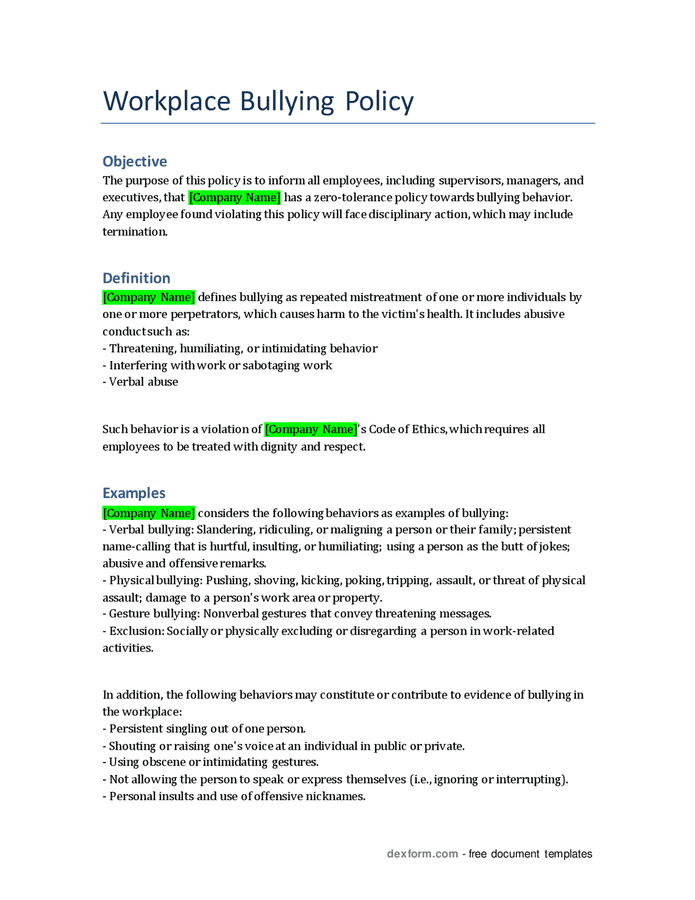 Anti Bullying Contract Vrogue co