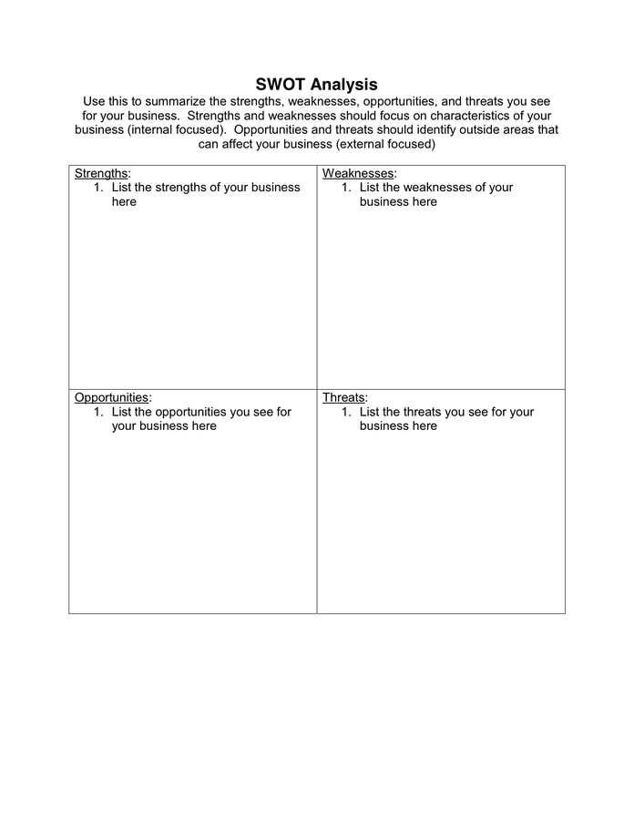 Simple business plan template picture