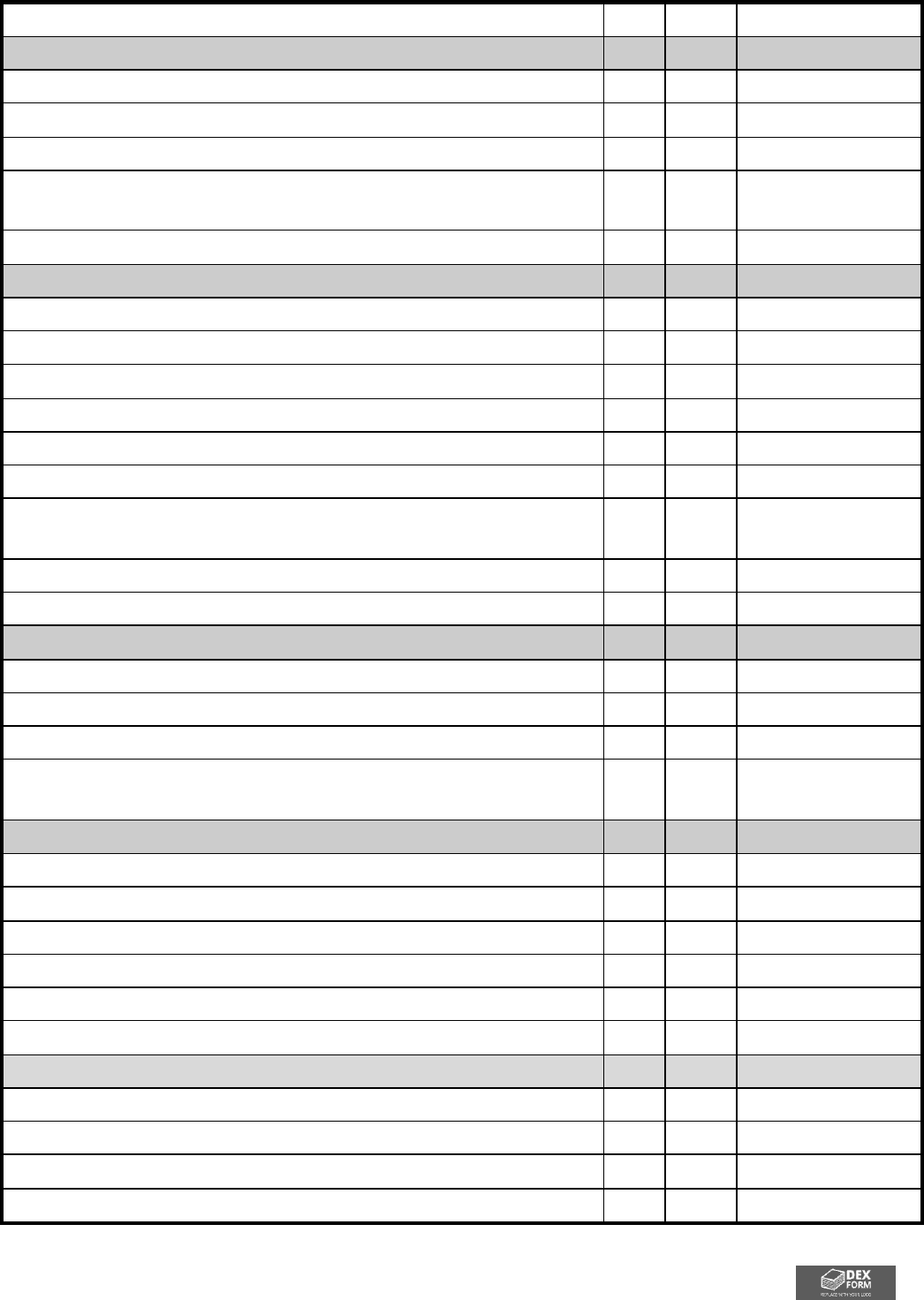 Example of a temperature and ventilation checklist in Word and Pdf ...