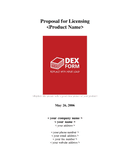 proposal for licensing template