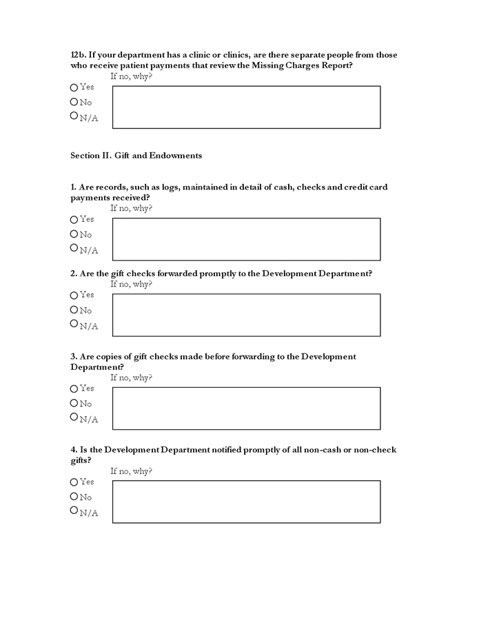 Internal control selfassessment questionnaire in Word and Pdf formats