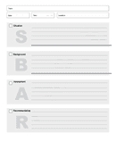 SBAR word template page 1 preview