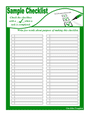 Sample checklist in Word and Pdf formats