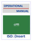 Operational manual template page 1 preview