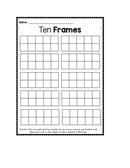 Ten frames template page 1 preview
