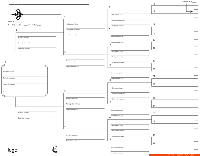 Genogram template in Word and Pdf formats