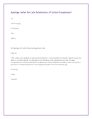 Apology letter for late submission of school assignment page 1 preview