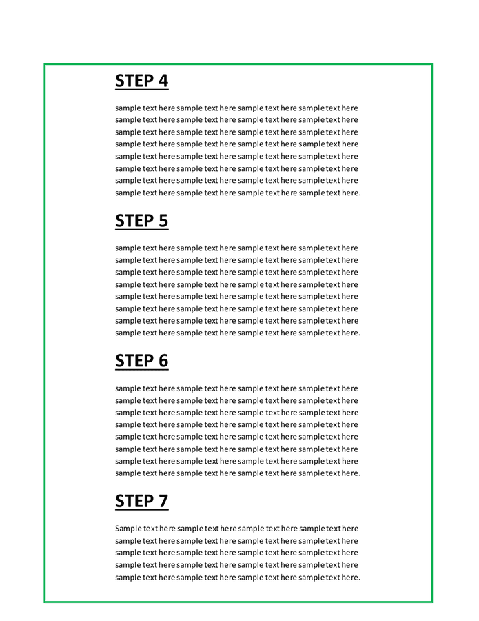 Instruction manual template in Word and Pdf formats - page 3 of 3