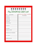 christmas wish list template