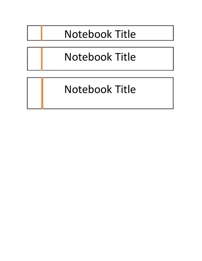 Printable binder spine insert in Word and Pdf formats