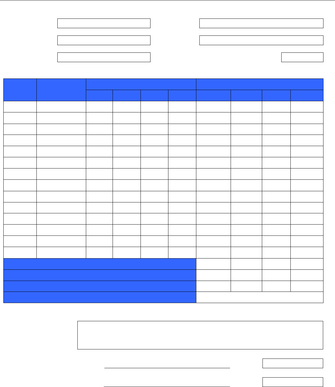 Biweekly Timesheet in Word and Pdf formats