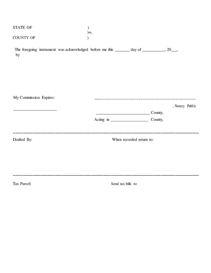 Quit claim deed in Word and Pdf formats - page 2 of 2