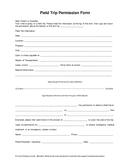 Field trip permission form page 1 preview