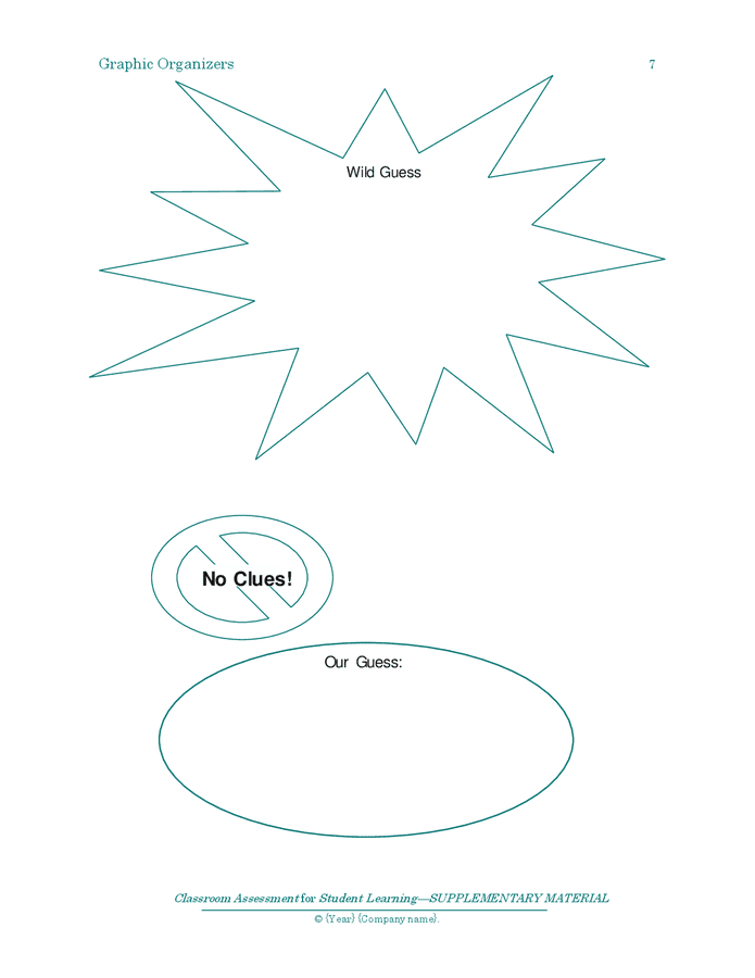 Graphic organizers templates in Word and Pdf formats page 7 of 16