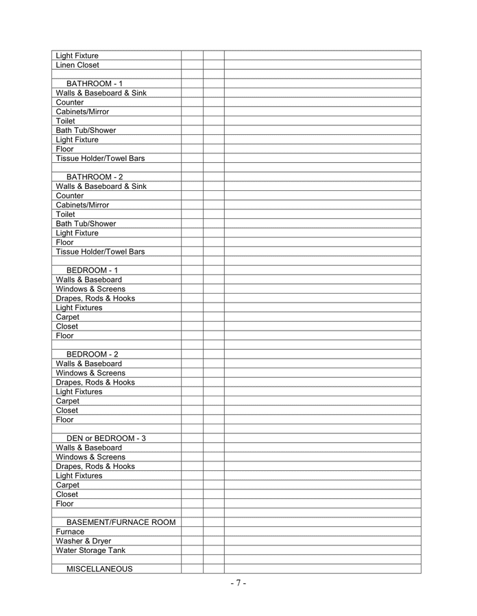 Residential house lease agreement in Word and Pdf formats - page 7 of 8