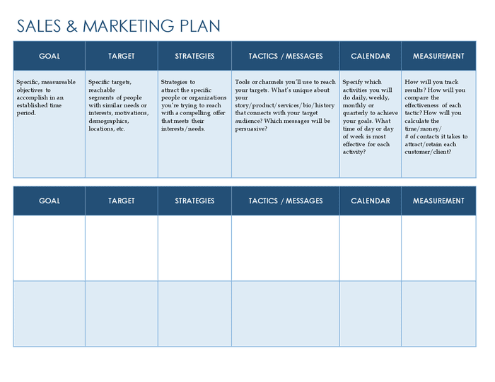 Marketing Plan Template - download free documents for PDF, Word and Excel