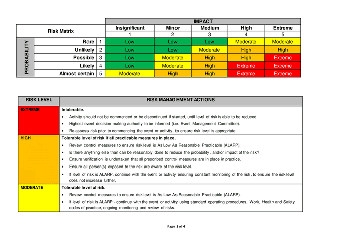 Risk register template in Word and Pdf formats - page 3 of 4