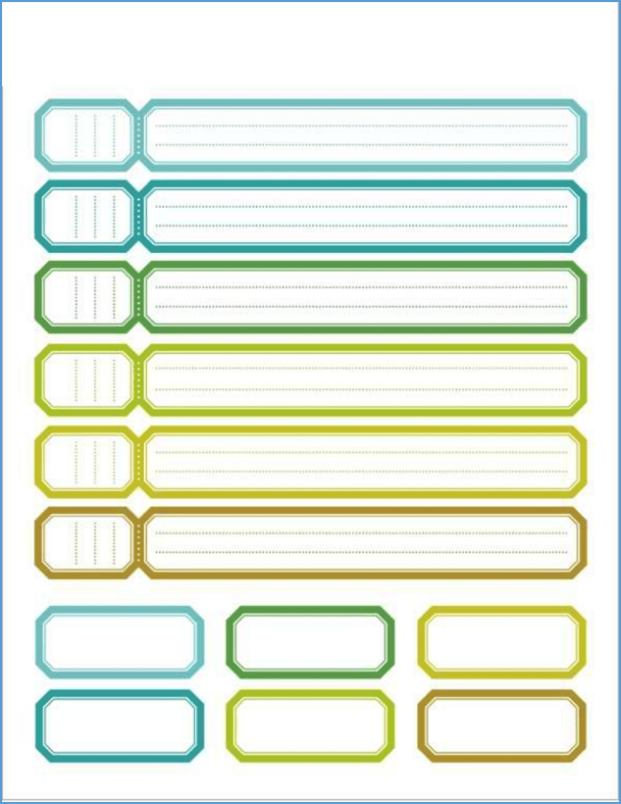 Binder spine template in Word and Pdf formats