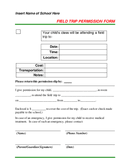 Field trip permission form page 1 preview