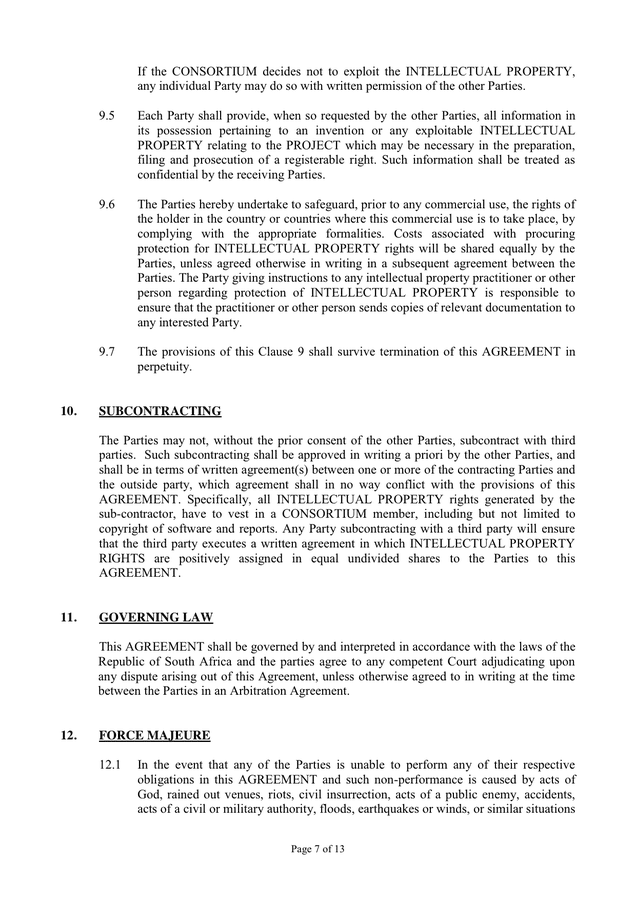 Memorandum of agreement in Word and Pdf formats - page 7 of 13