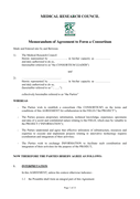 Memorandum of agreement page 1 preview