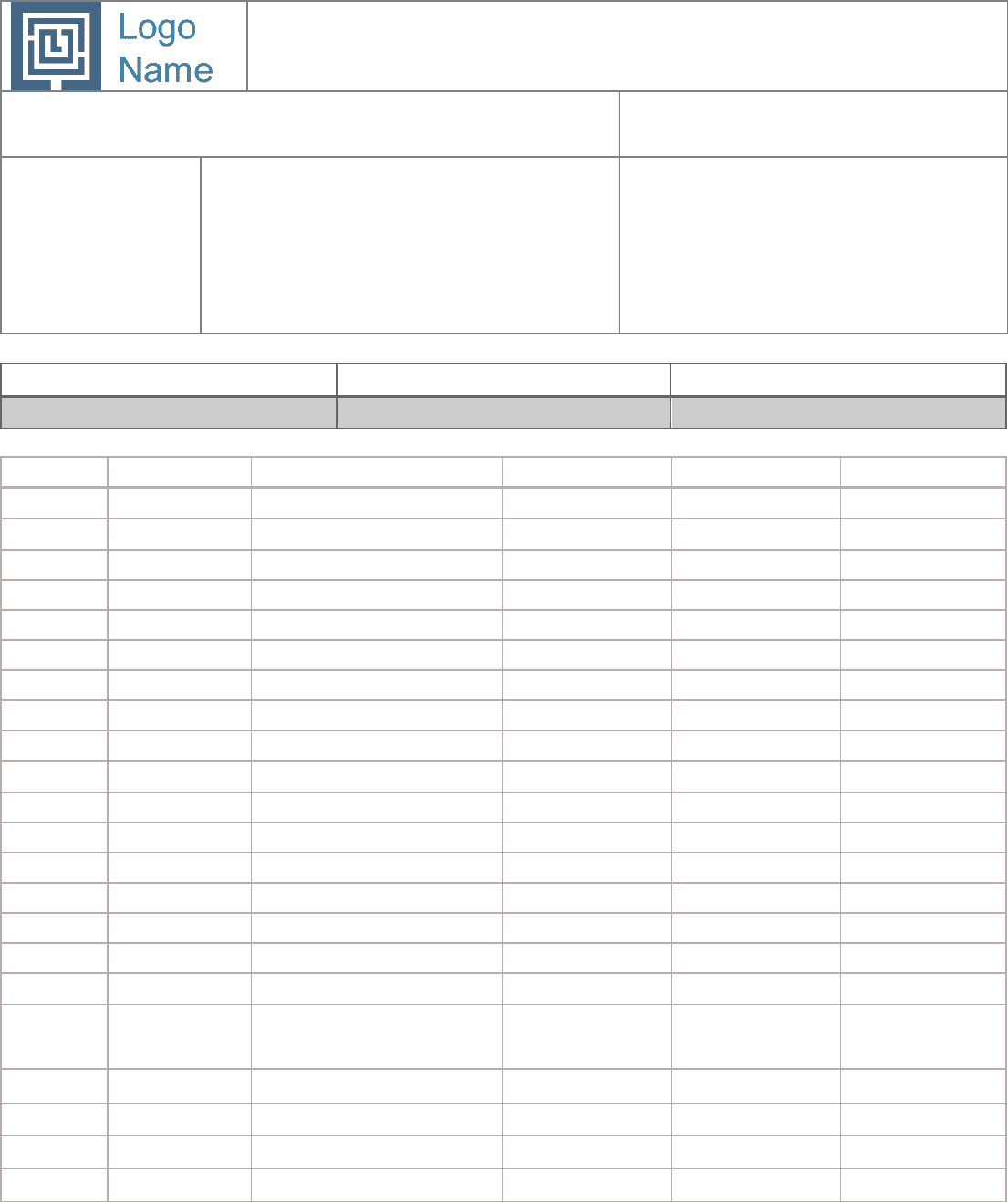 Sales receipt template in Word and Pdf formats